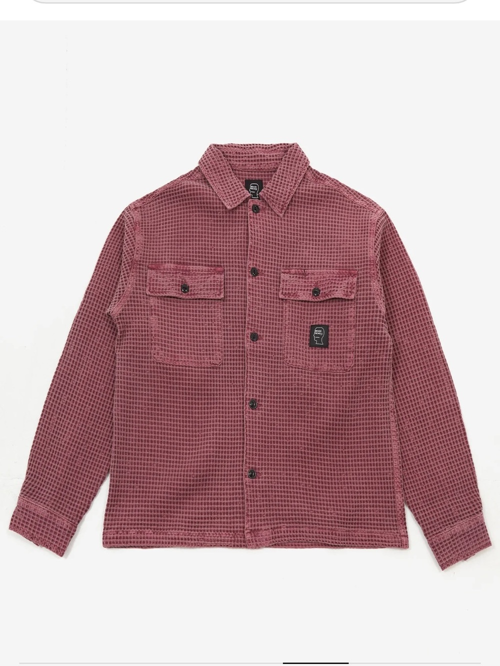 Brain Dead Waffle Button Front Shirt - Raspbery ($335) Unisex - Picture 7 of 16